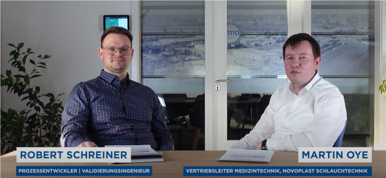 Masterflex Group interview situation medical technology with Robert Schreiner and Martin Oye from Novoplast Schlauchtechnik