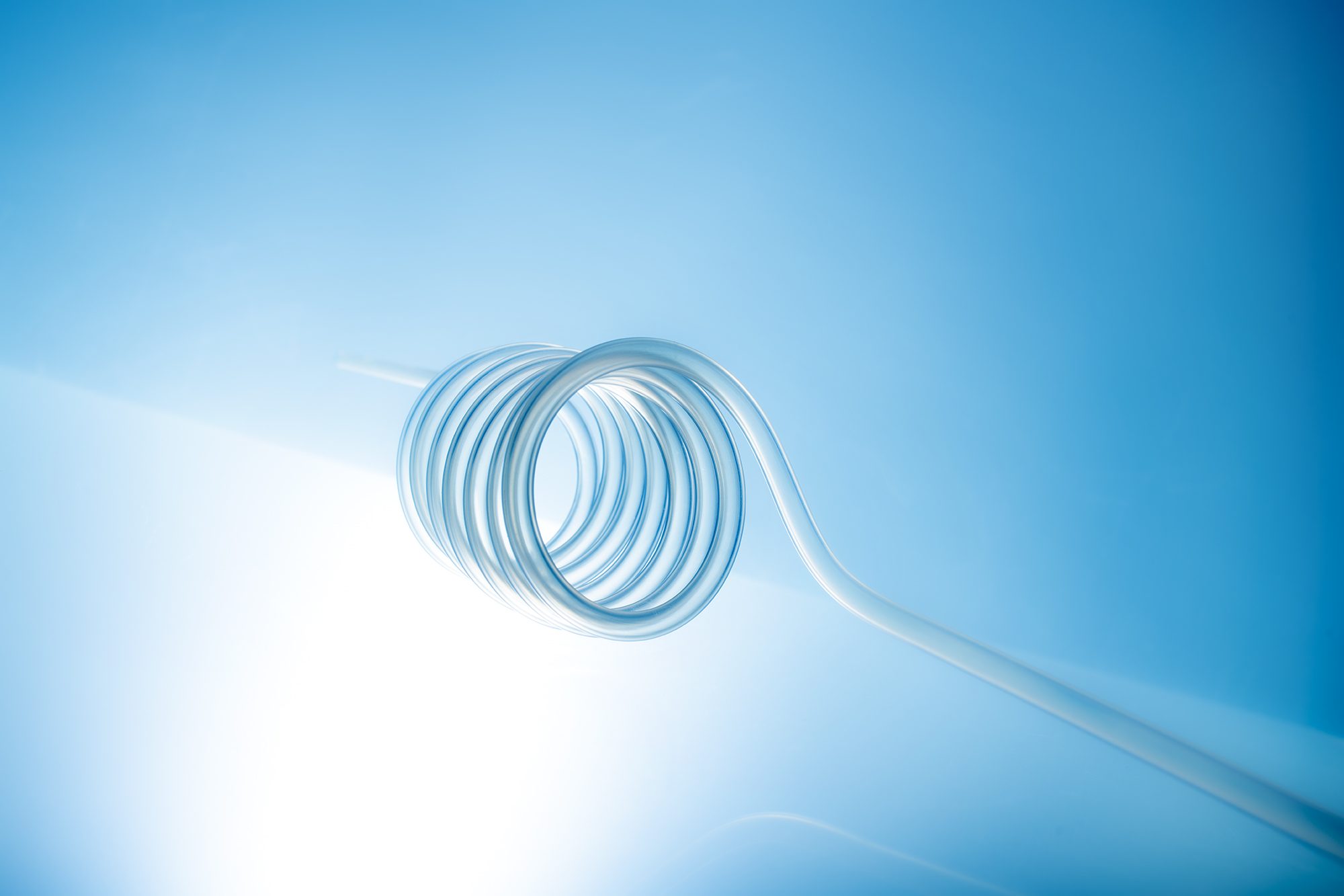 Product image: APT PFA high-purity spiral tubing for semiconductor production Plastic tubing shaped as a spiral