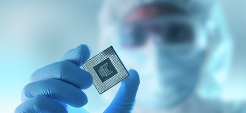 Example image: Close-up of semiconductor technology