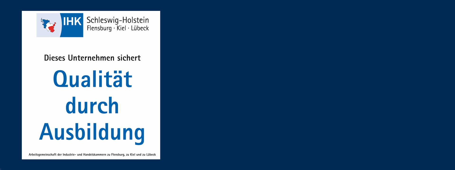 Employer Seal Quality through Training by the IHK Schleswig-Holstein