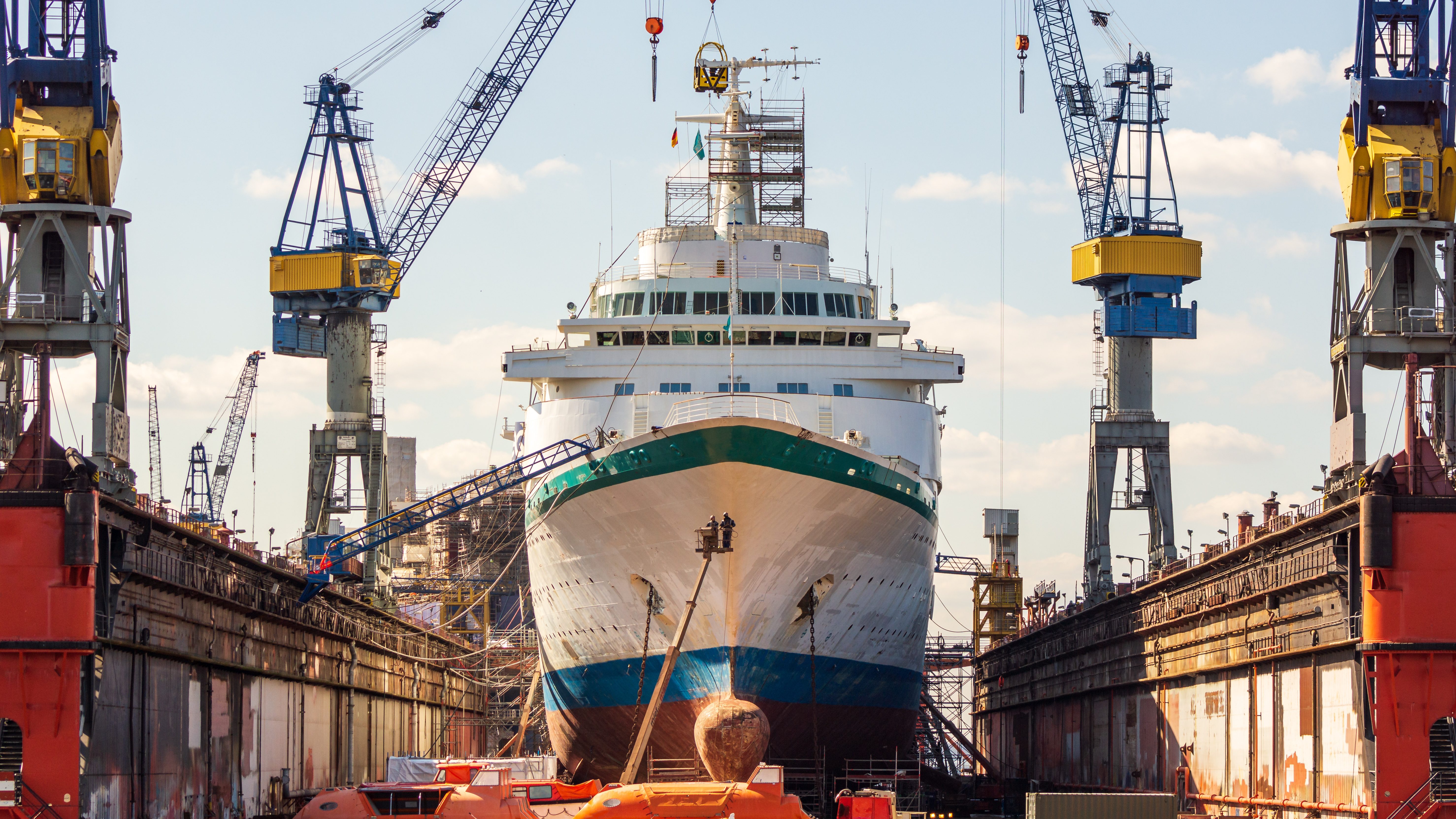 Masterflex Group Schiffsbau-Stimmungsbild: Schiff im Trockendock