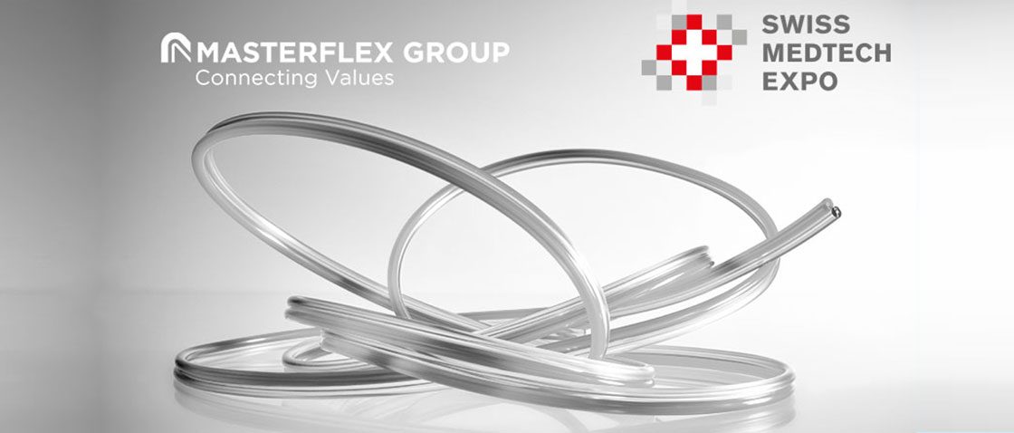 Bild: Messelogo und Schläuche 