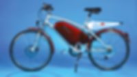 Prototyp des Brennstoffzellenfahrrades  Masterflex Group, Masterflex: Vorstellung des ersten Elektofahrrades auf der Hannover Meese, welches mit dem von Masterflex entwickelten Brennstoffzellenantrieb ausgestattet ist und dort von NRW-Minister Axel Horstmann probegefahren wird
