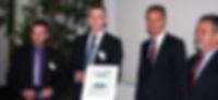 Urkundenübergabe an Herrn Ole Stein durch den OB Frank Baranowski  Masterflex Group, Masterflex: Urkundenübergabe an Herrn Ole Stein durch den OB Frank Baranowski