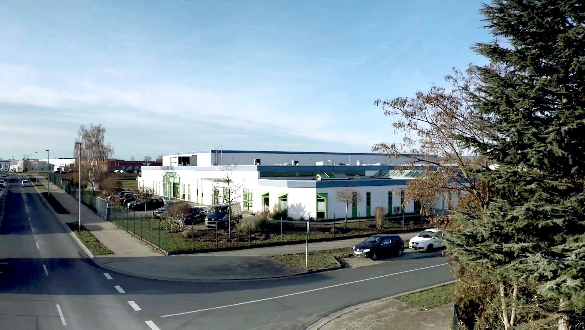 Eine andere Perspektive aus der Luft des Standortes in Halberstadt.