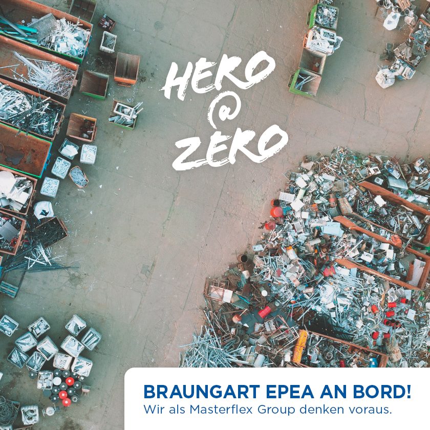 Stimmungsbild: Drohnenfoto vom Abfall- und Recyclingsortierbereich der Industrie