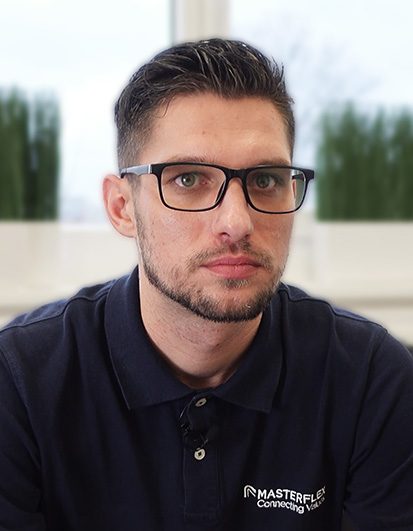 Personenbild: Nahaufnahme Qualitätsbeauftragter Masterflex