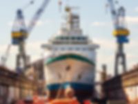 Masterflex Group Schiffsbau-Stimmungsbild Masterflex Group Schiffsbau-Stimmungsbild: Schiff im Trockendock