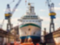 Masterflex Group Schiffsbau-Stimmungsbild Masterflex Group Schiffsbau-Stimmungsbild: Schiff im Trockendock