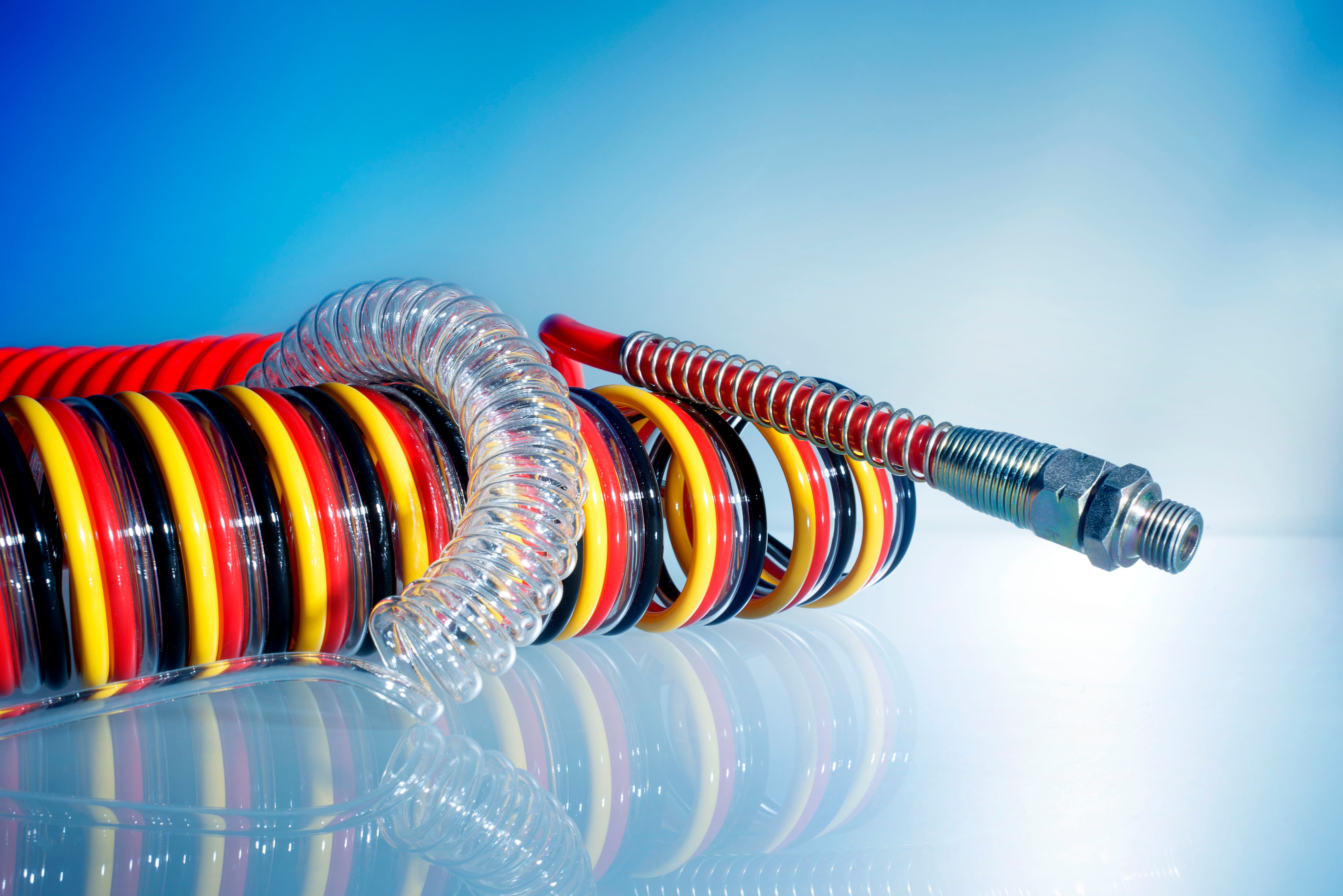 Produktbild Glattschlauch als spiralisierter Schlauch, Knickschutzfeder