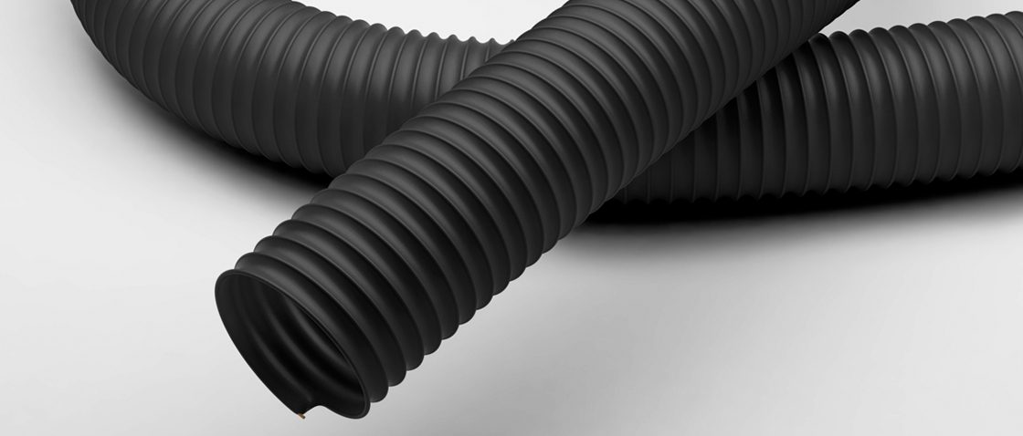 Das Bild zeigt einen Masterflex-Spiralschlauch aus TPV