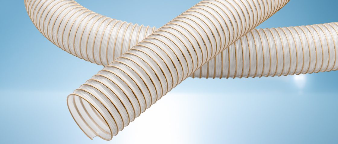 Das Bild zeigt einen transparenten Masterflex-Schlauch