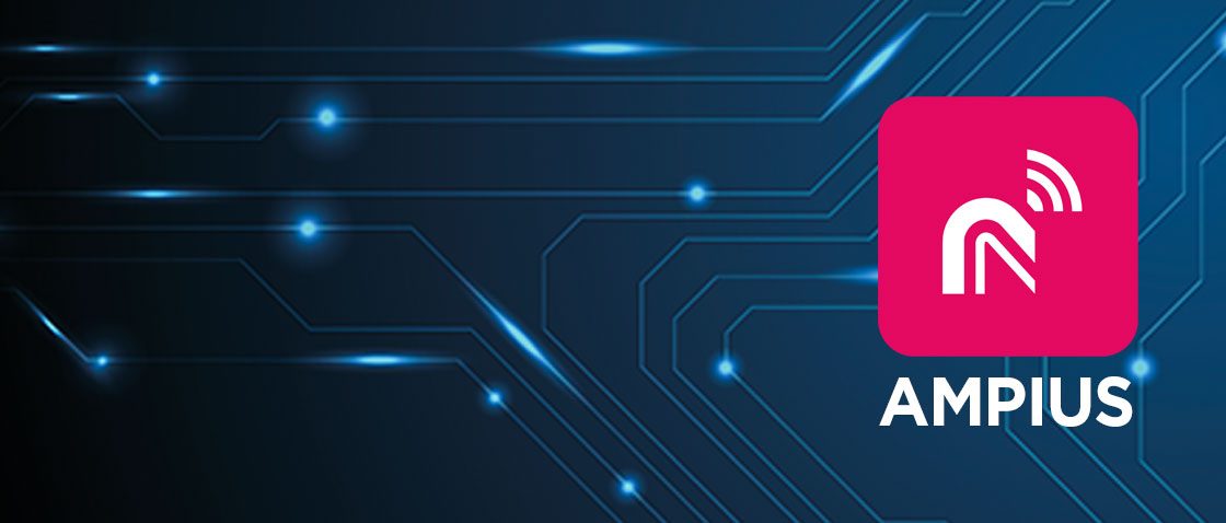 Imagen de la aplicación AMPIUS® del Grupo Masterflex sobre un fondo abstracto