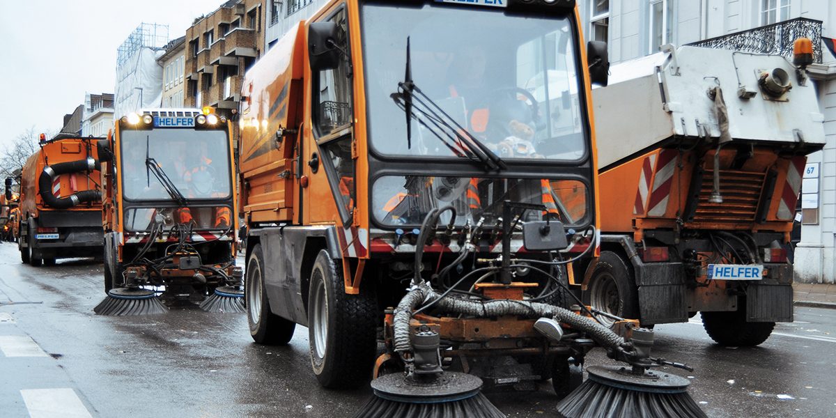 Application example: Several cleaning vehicles in use for flood relief 2021