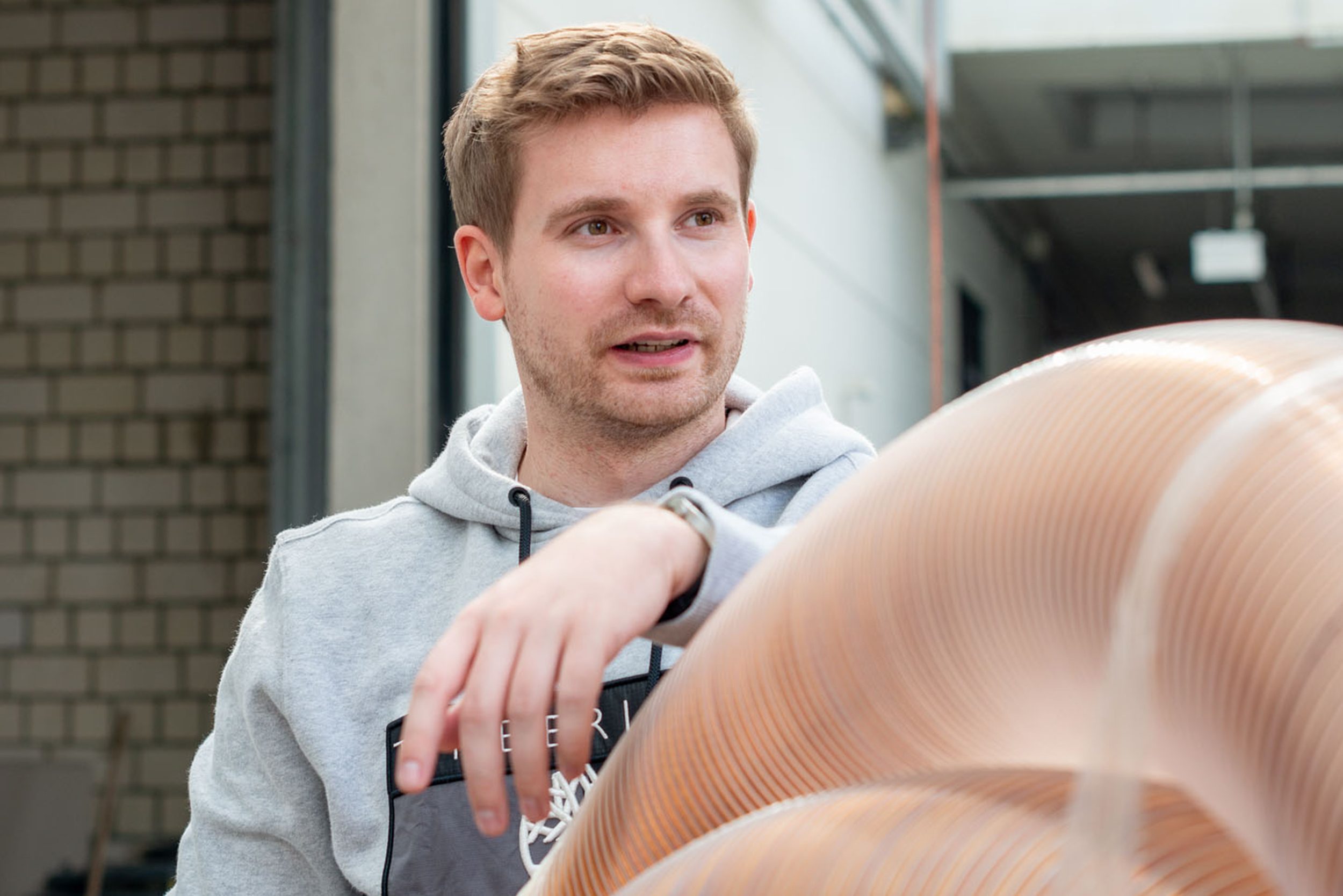 Masterflex employees talking about spiral hoses