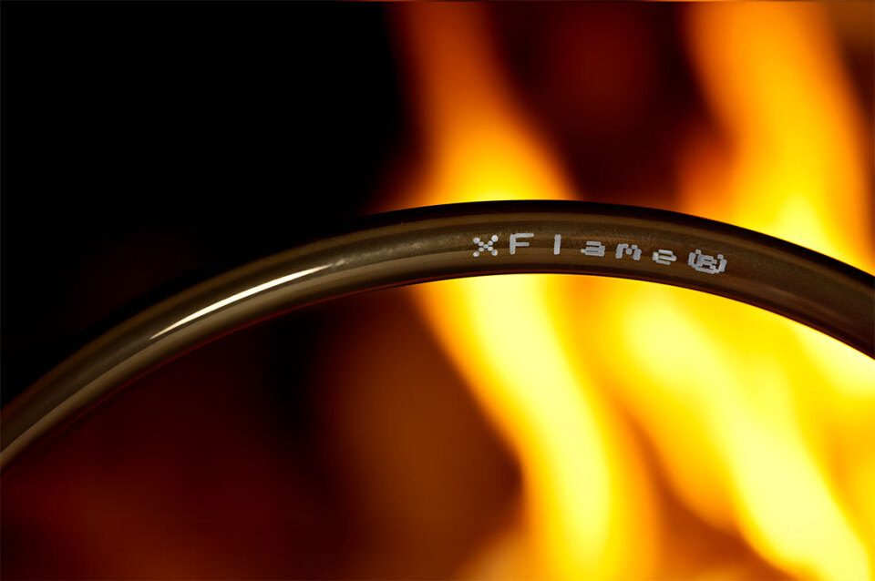 Product image of the XFlame hose from Novoplast Schlauchtechnik