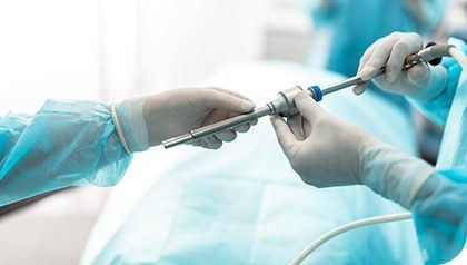 Beispielbild für einen UHMWPE-Schlauch im Einsatz bei einer OP