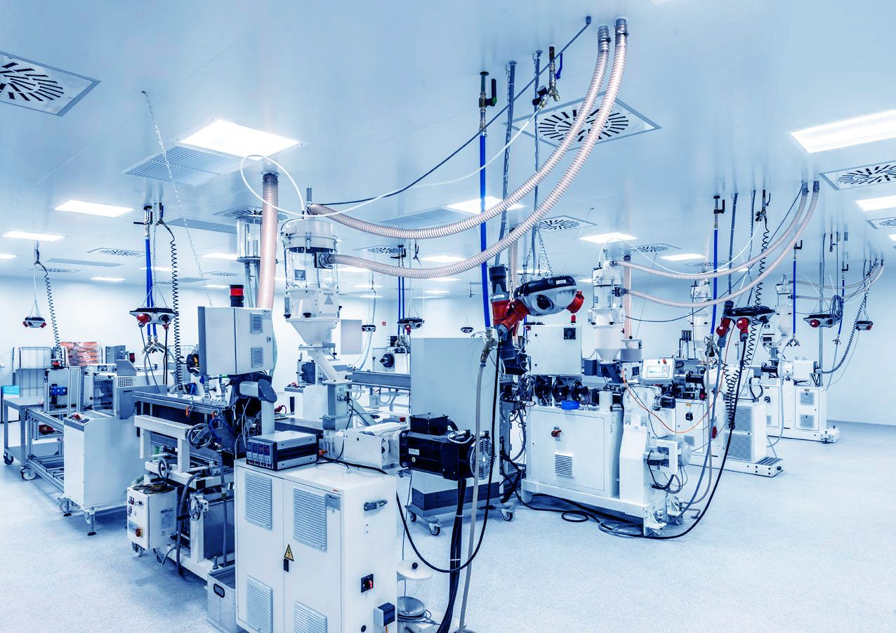 Several production systems in the clean room.